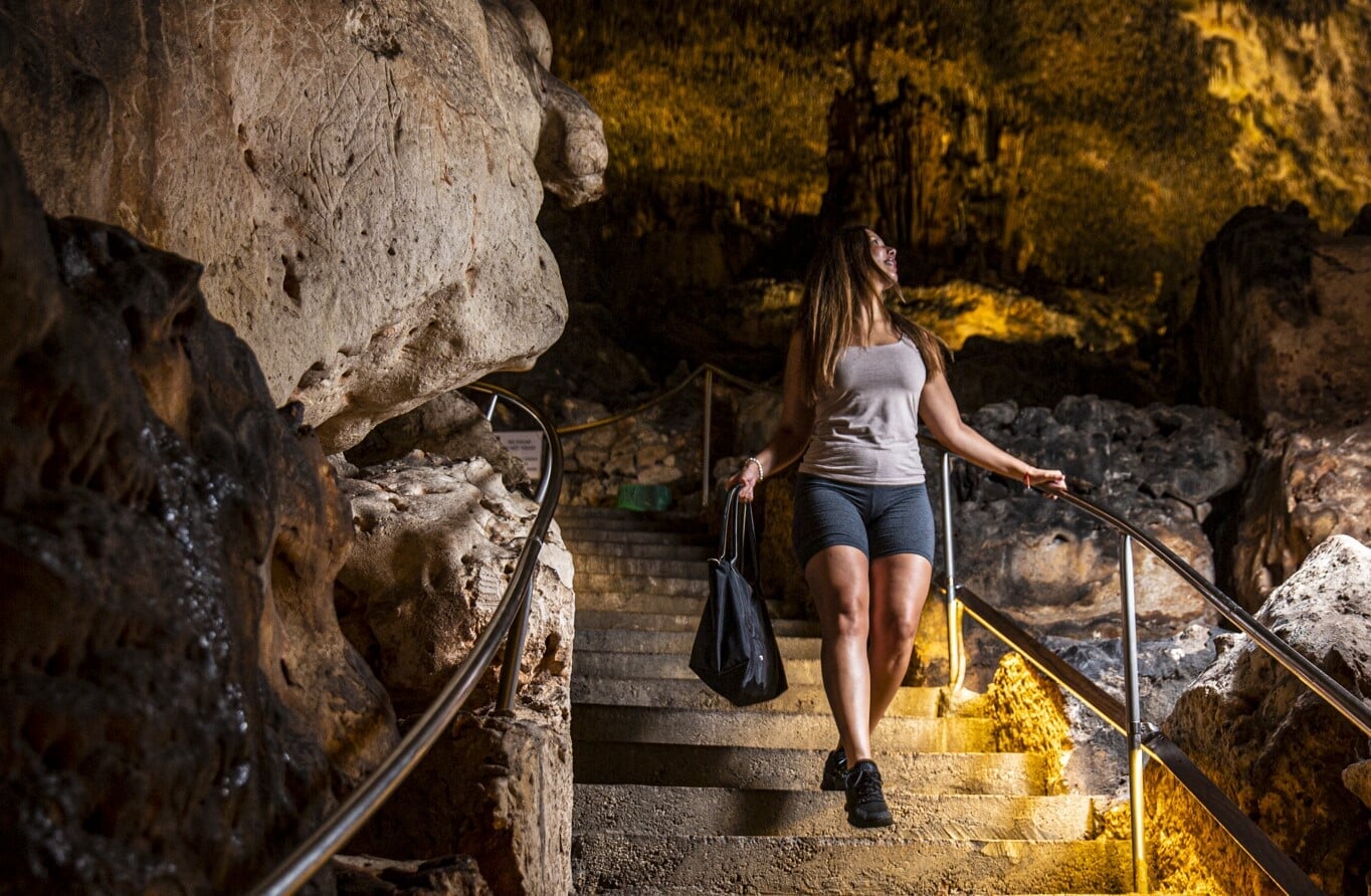 walk inside the caves