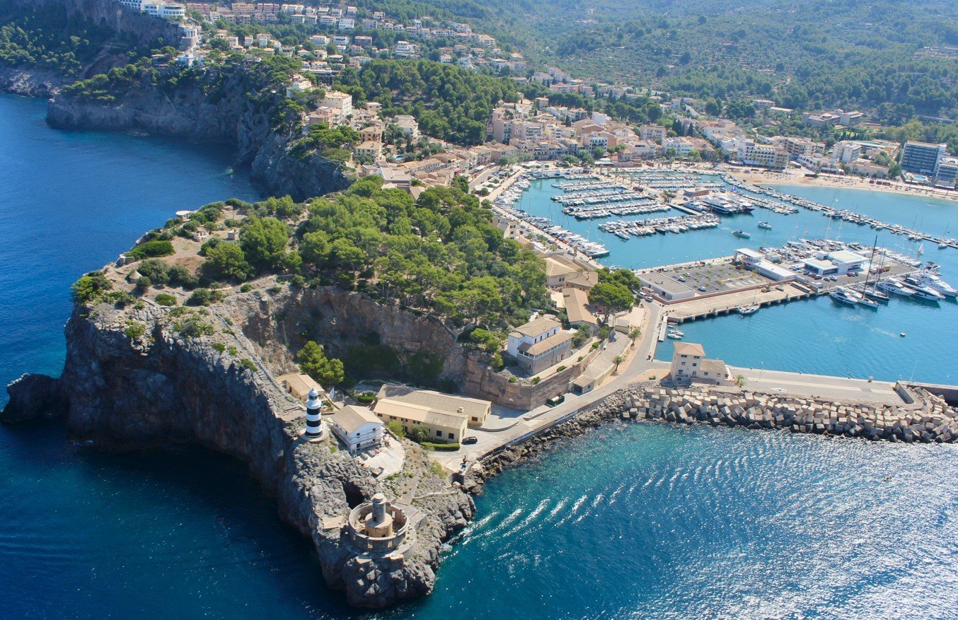 Scenic flight over port soller